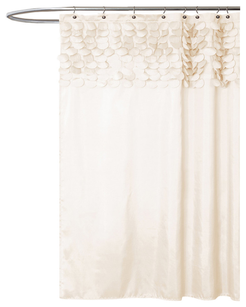 Lillian Beige Shower Curtain 72x72 Contemporary Shower Curtains By Lush Decor Houzz 6937