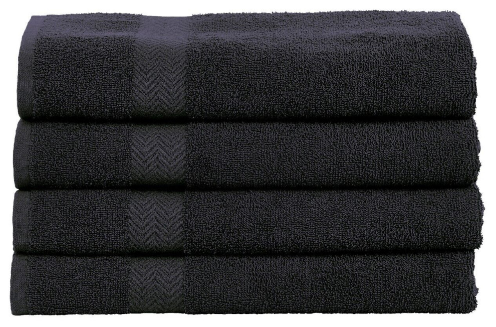 4 Piece Cotton Quick Drying Bath Towels Set Modern Bath Towels by