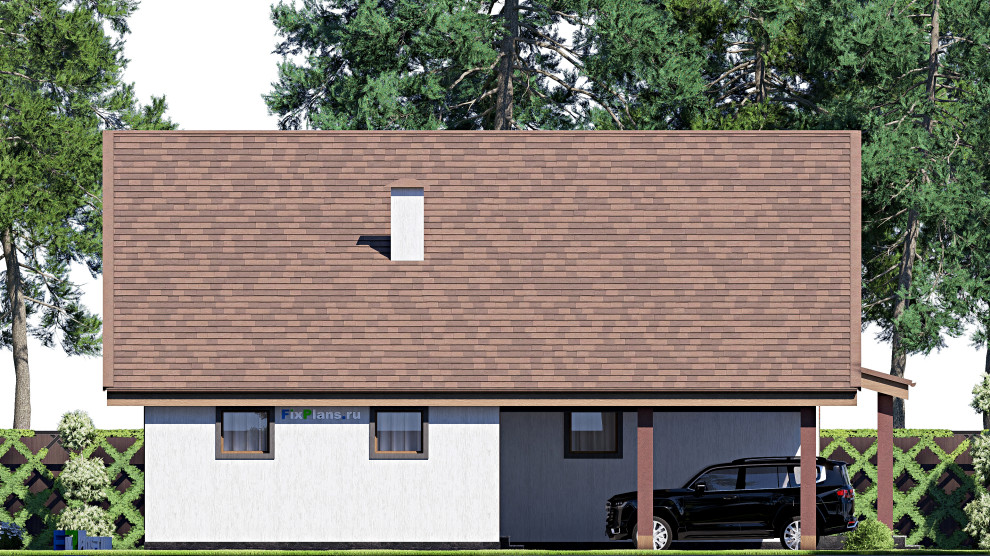 Проект дома с мансардой 15х23 м S302м2 F-17432
