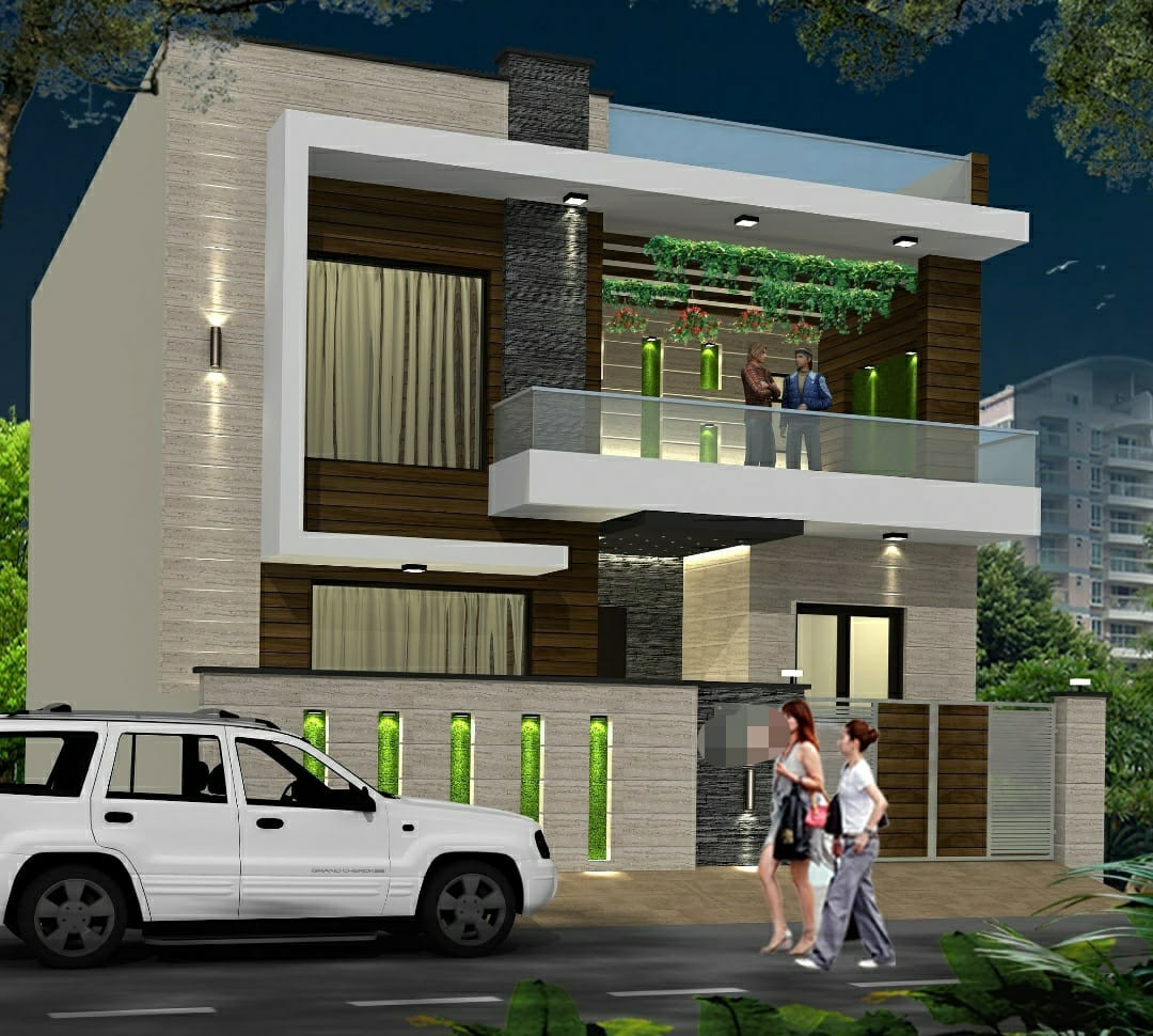 Duplex House Front Elevation Designs In India - Tutorial Pics