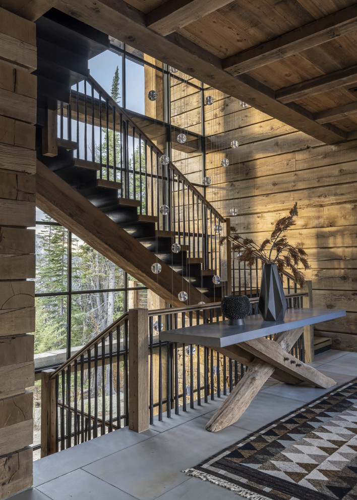 Inspiration for a rustic entryway remodel in Philadelphia