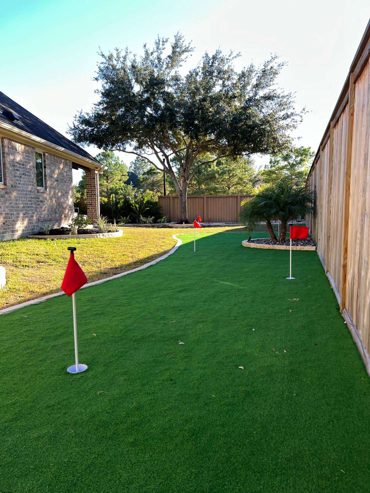 Putting Green, Backyard Paradise and Front yard Makeover in Fulshear!