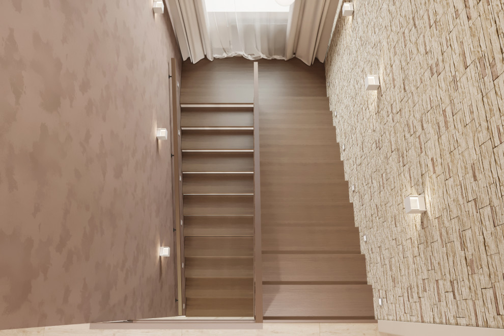 Дом - 130 м2. Лестница + холл