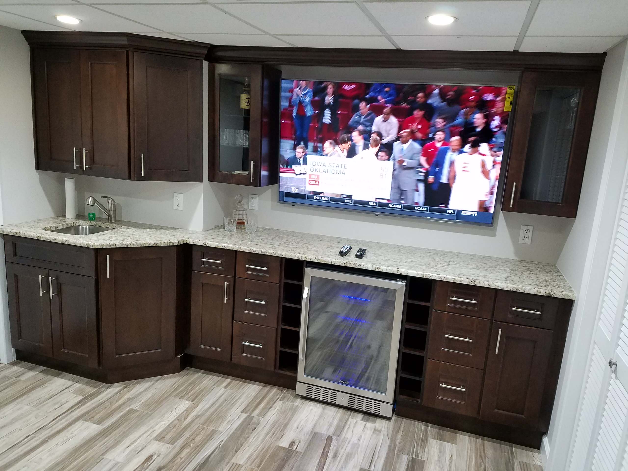 Finished Basement on Mohawk Drive in Springfield, NJ