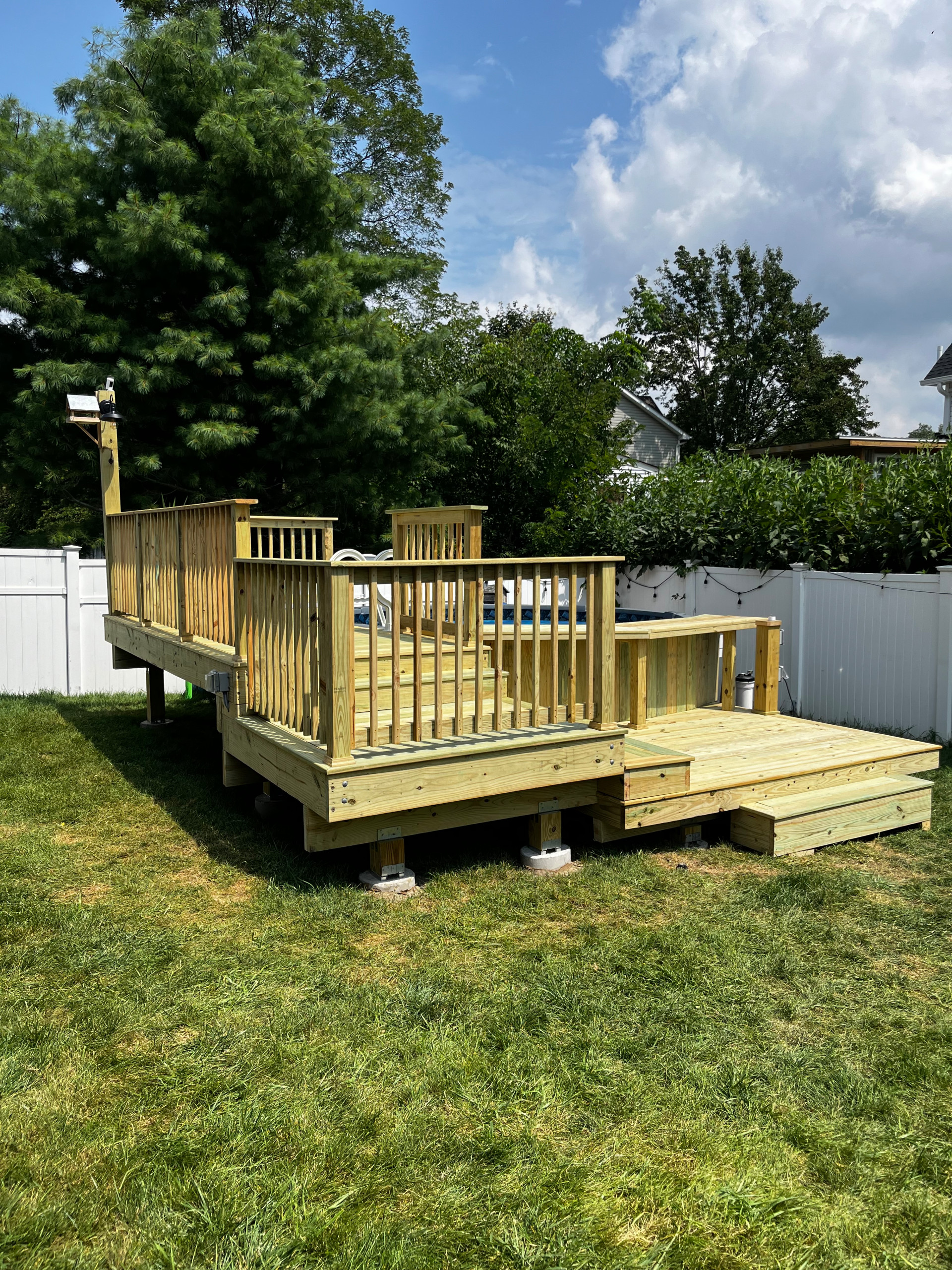 Pressure Treated Wood Pool Deck