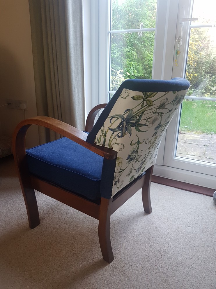 Commission - Bent wood armchair reupholstery