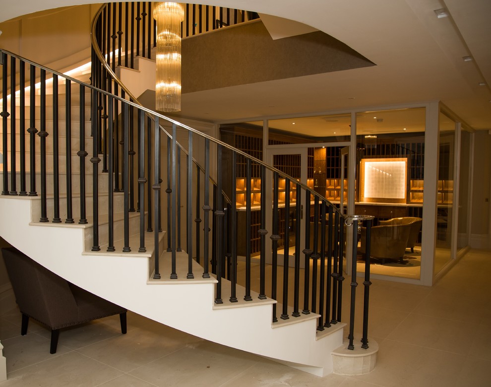 Traditional staircase in Hampshire.
