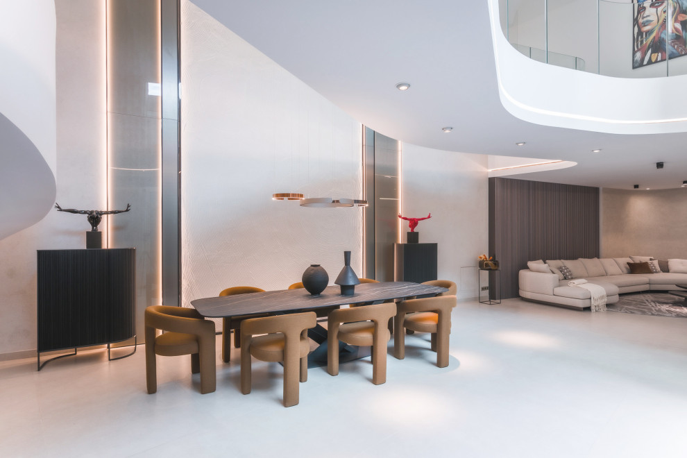 Fusion modern. Interior design of a villa in Monte-Carlo