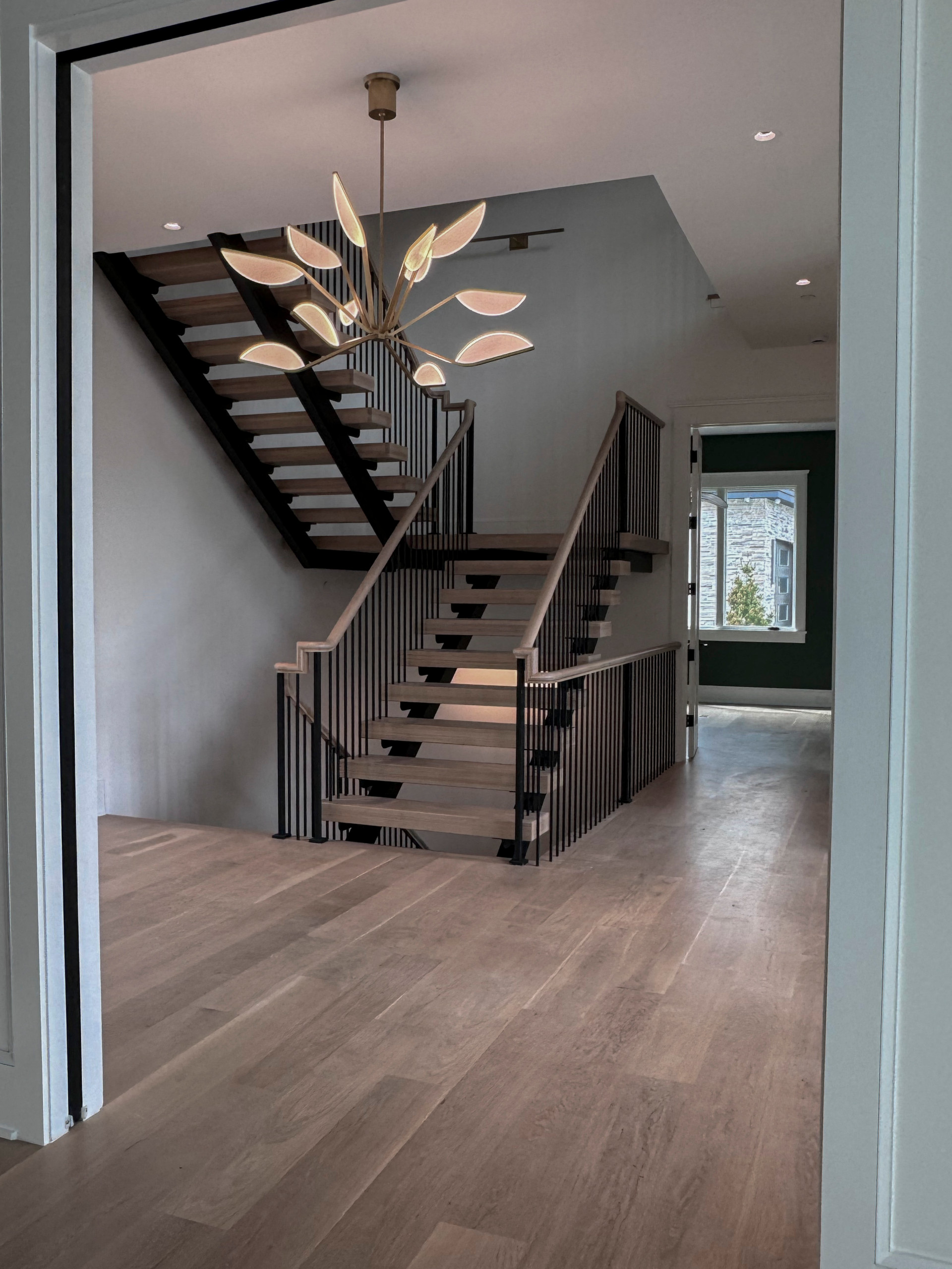 122_Modern Steel & Wood Floating Staircase, Arlington VA 22207