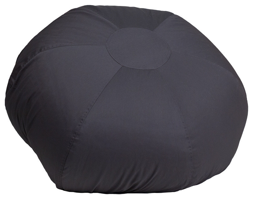Contemporary Oversized Solid Gray Bean Bag Chair Contemporary Bean
