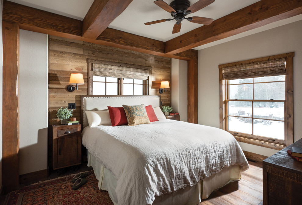 Design ideas for a country bedroom in Other.