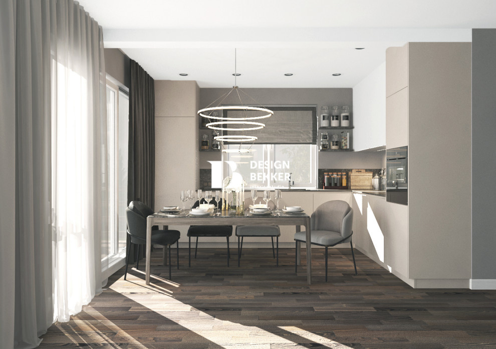 Кухня гостиная в доме КП Андреевка