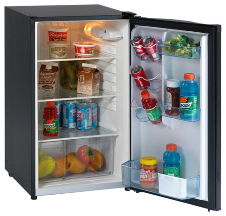 20" Freestanding Compact Refrigerator, Black Contemporary