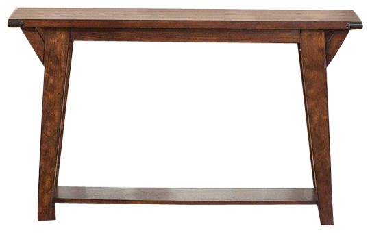 Liberty Furniture Cabin Fever 48x18 Rectangular Sofa Table in Brown