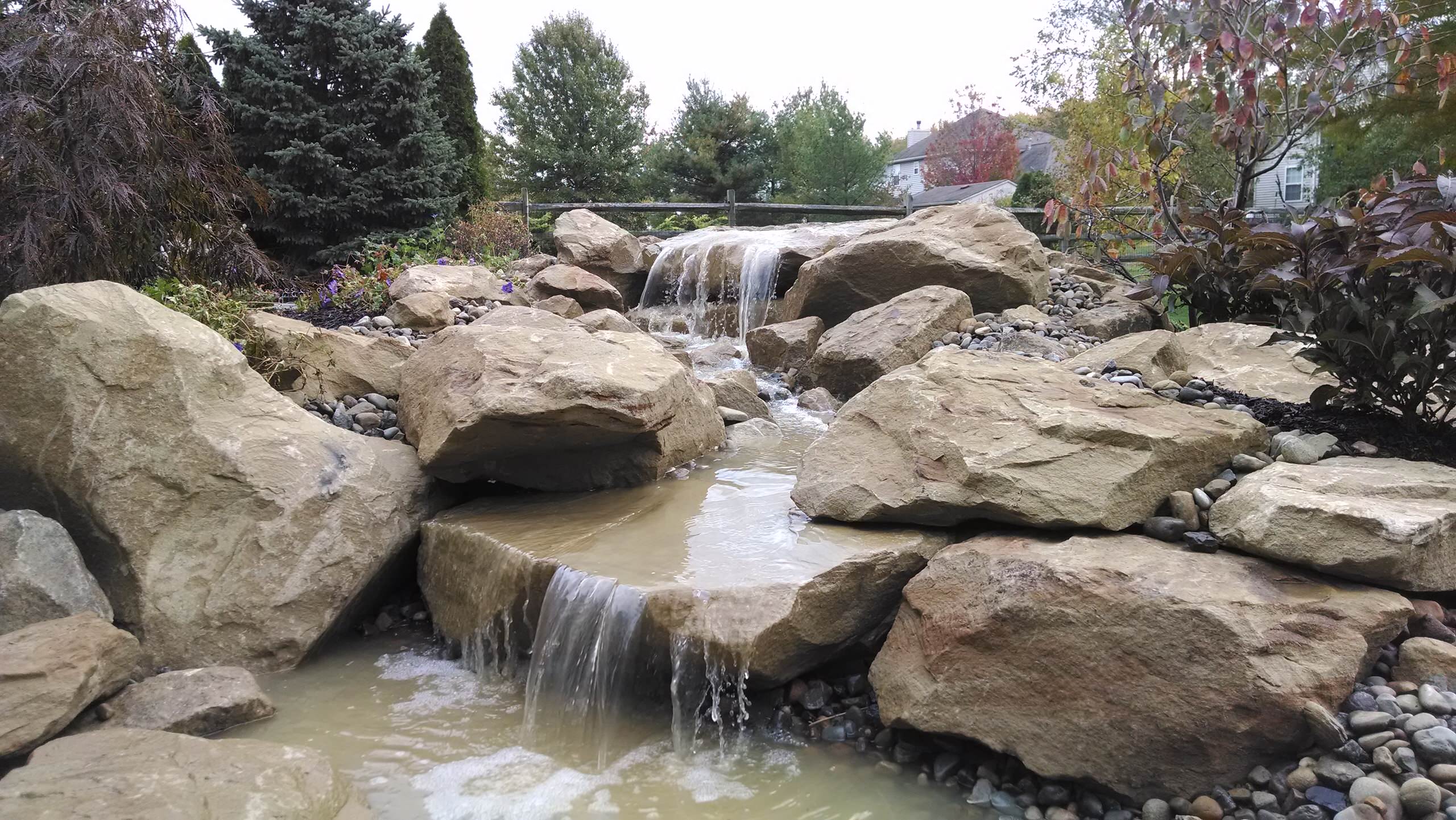 Carved stone water features