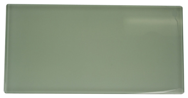 9"x18" Laser Cut Zen Green Glass Tile, Single Sheet
