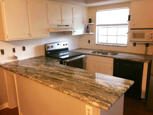 Ocean Beige Color Granite Contemporary Kitchen Tampa By Kb