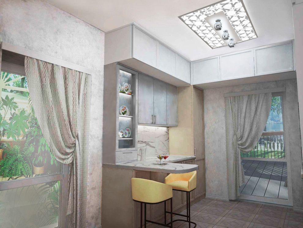 Первый этаж дома: гостевая и кухонная зоны