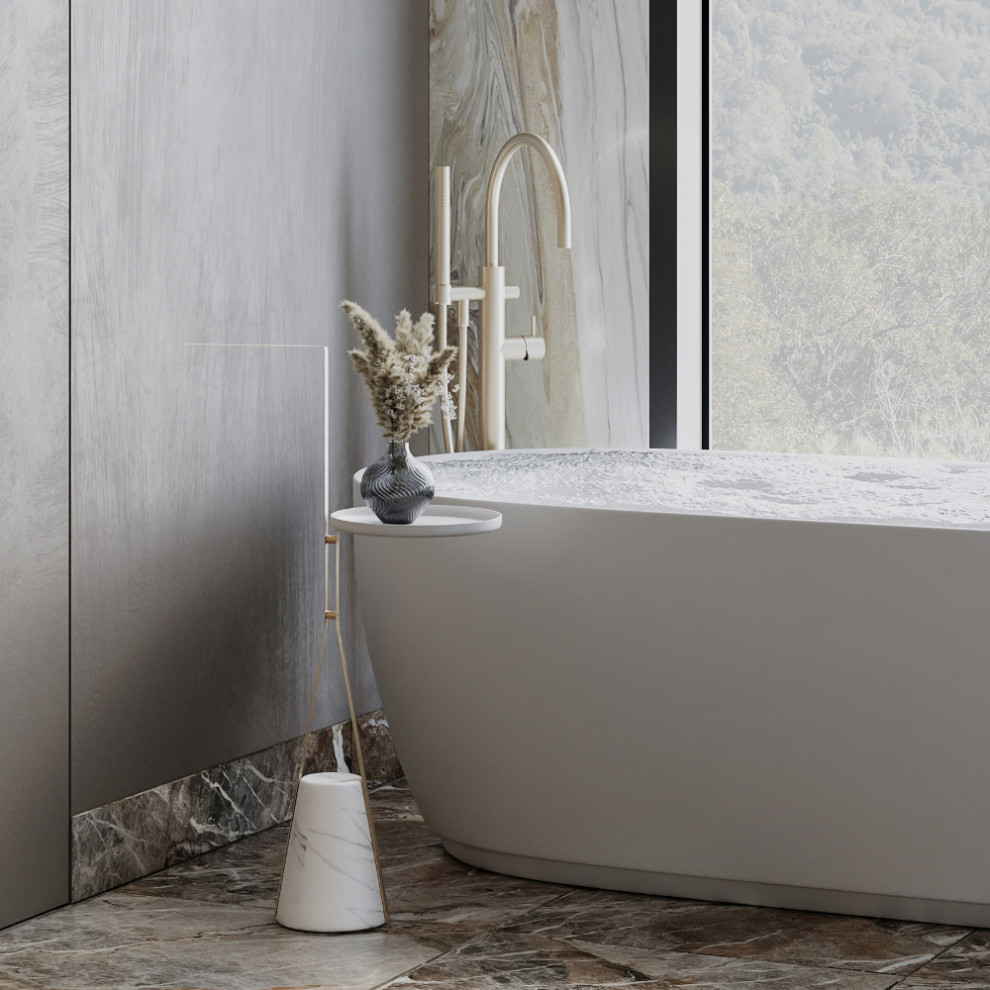 Дизайн ванной комнаты с видом на горы. Сочи