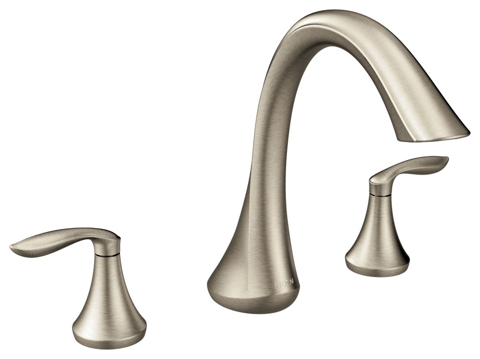 Moen Eva 2Handle High Arc Roman Tub Faucet Transitional Bathtub