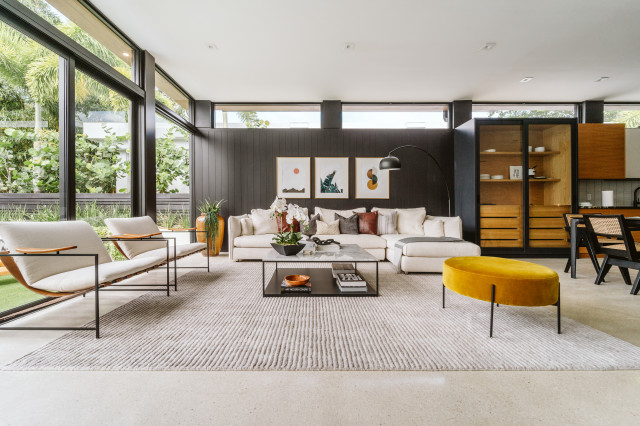 MidMod House living room retro-salon
