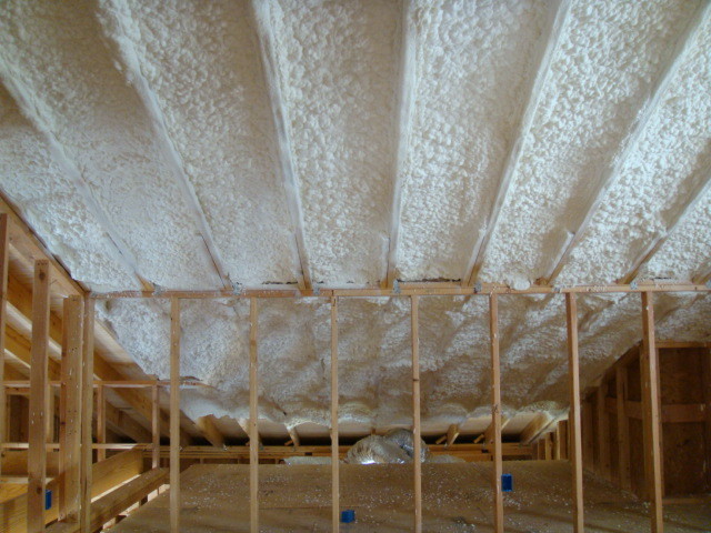 Open cell spray foam insulation.