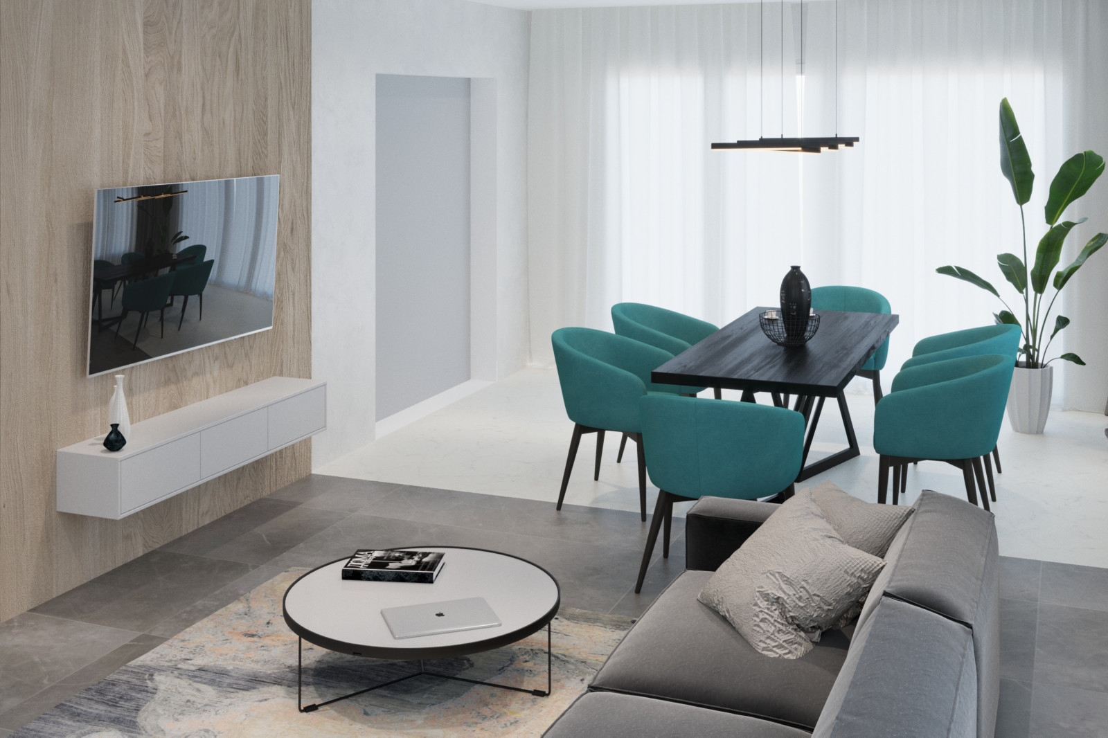 Кухня-гостиная загородного дома в Санкт-Петербурге.