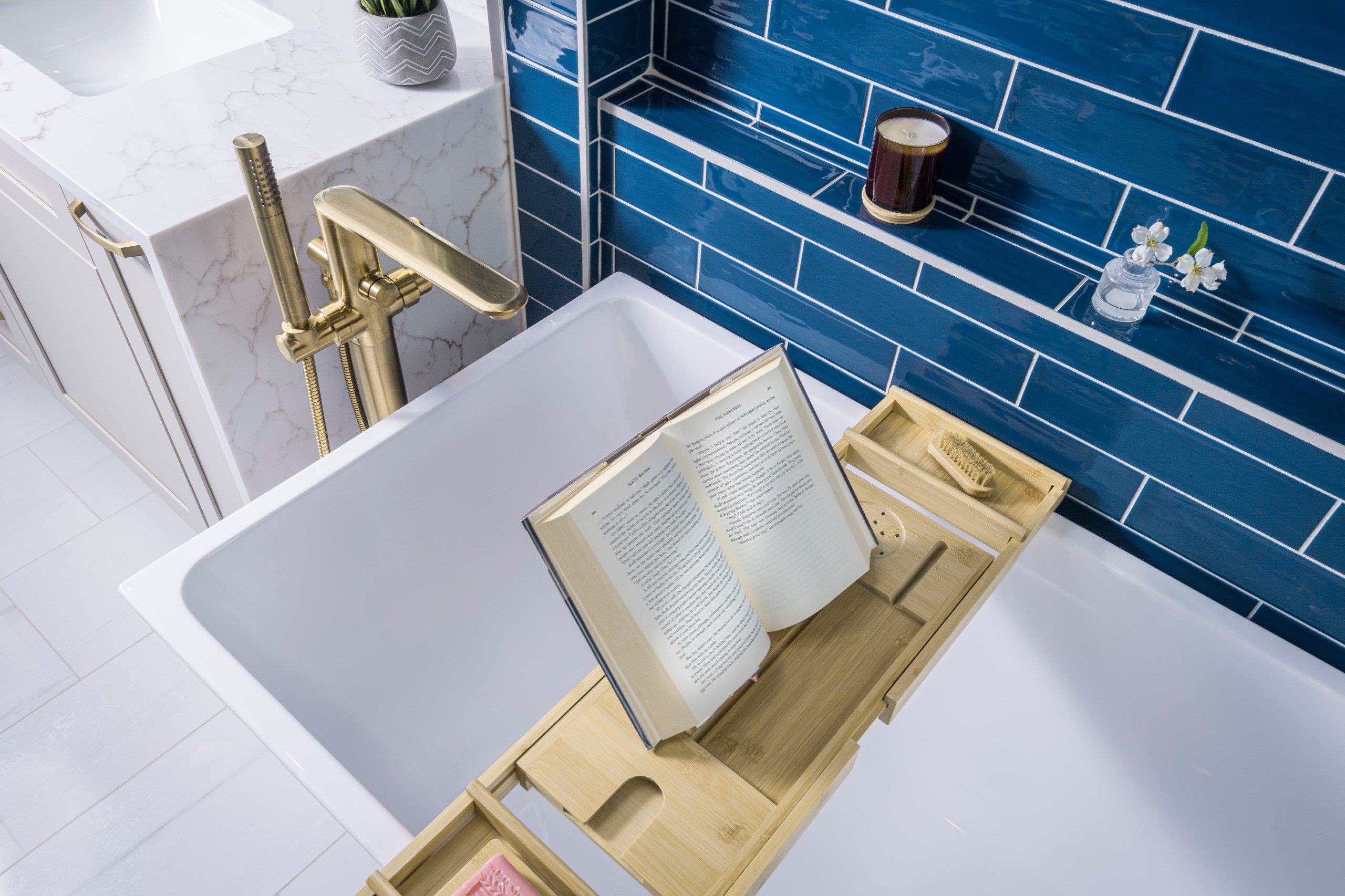 Beyond Beige - A Bold Blue Master Bath Transformation in Harrisburg, PA