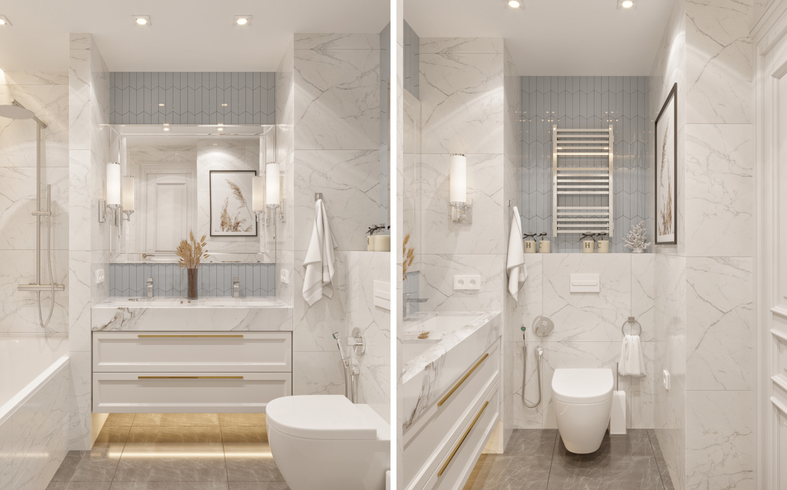 Дизайн интерьера в светлых тонах в новостройке Москвы