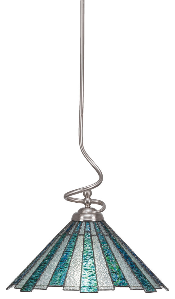 Capri 1-Light Stem Pendant with Hang Straight Swivel, Brushed Nickel ... - Hanging Stem Light Fixtures