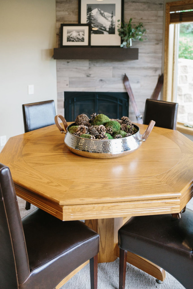 Transitional dining room photo in Minneapolis