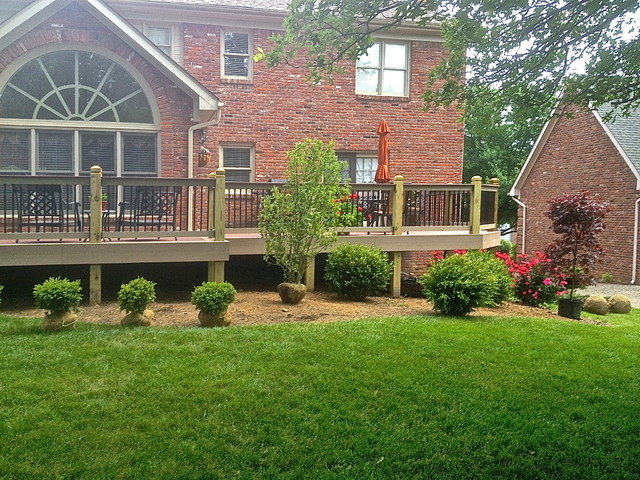 New Landscaping around new deck - Traditional - Exterior ...