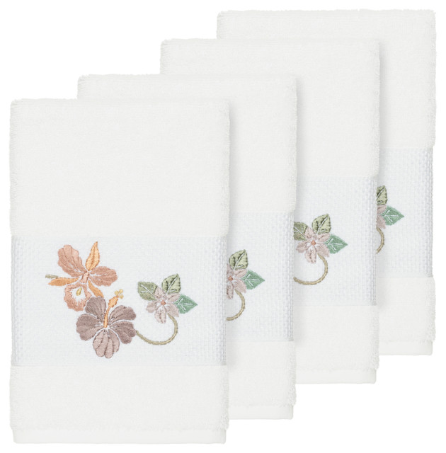 Caroline 4 Piece Embellished Hand Towel Set