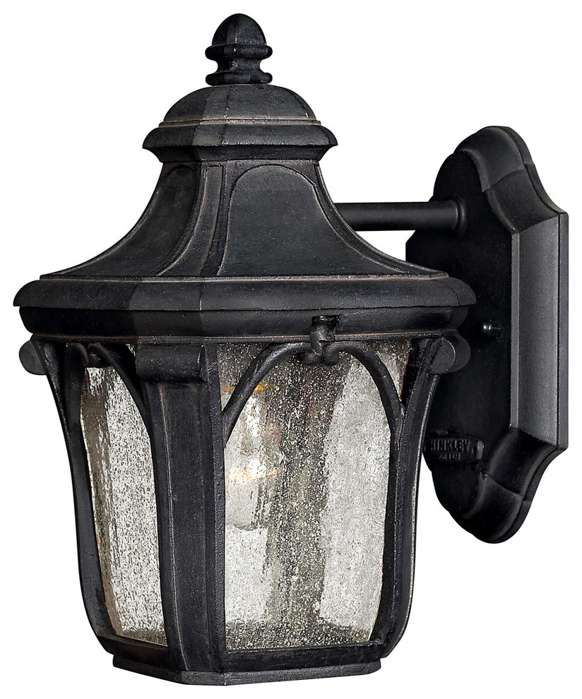 Hinkley Lighting 1316MB-GU24 Trafalgar 1 Light Outdoor Wall Lights in Museum Bla