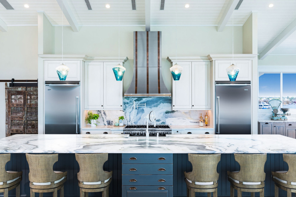 Beach style kitchen in Miami.