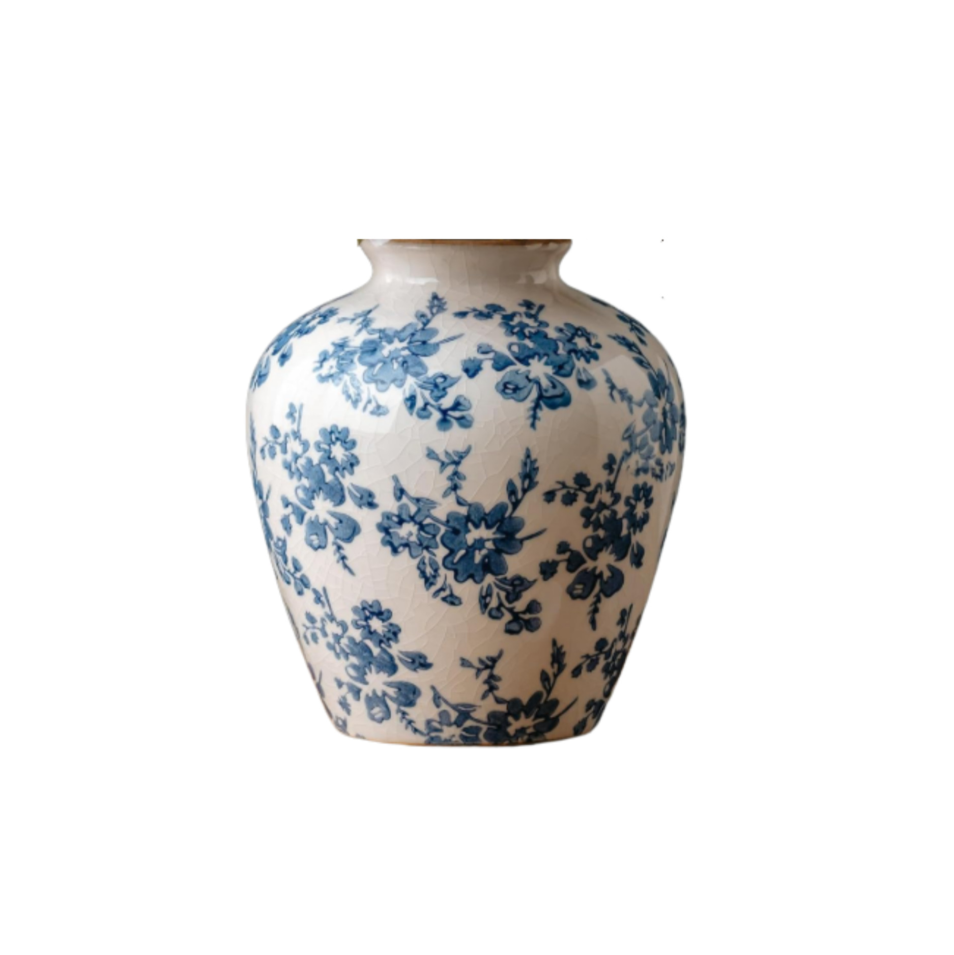 Retailer: The Home Depot | Blue and White Vase, 8 Inch Vintage Chinoiserie Ceramic Vase