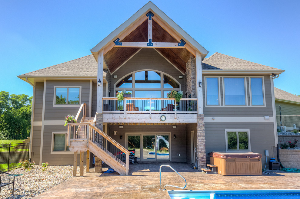 Transitional exterior home photo in Cedar Rapids