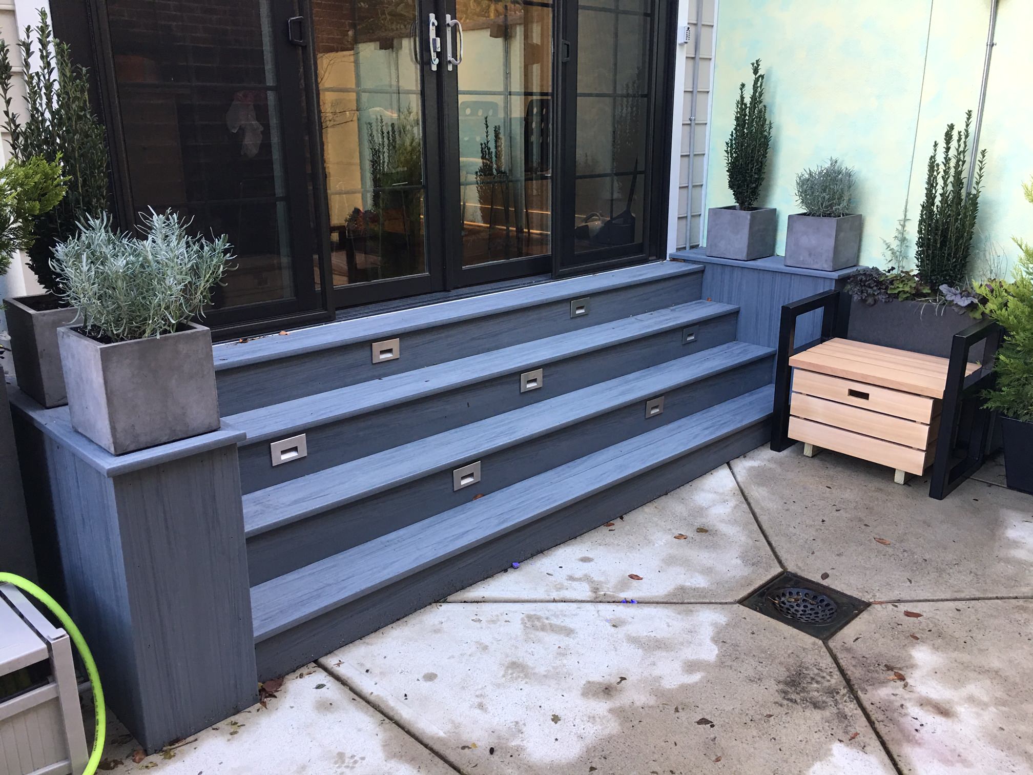 Back yard stairs