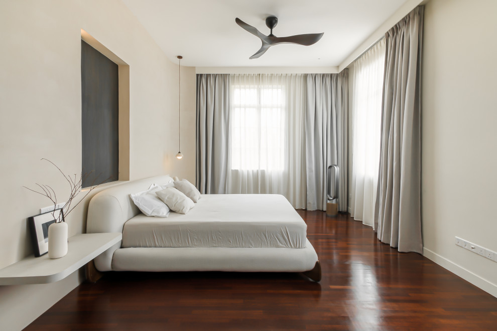 Design ideas for a Scandinavian bedroom in Singapore.