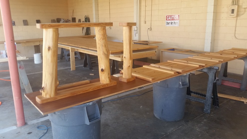 Cypress conference table & credenza