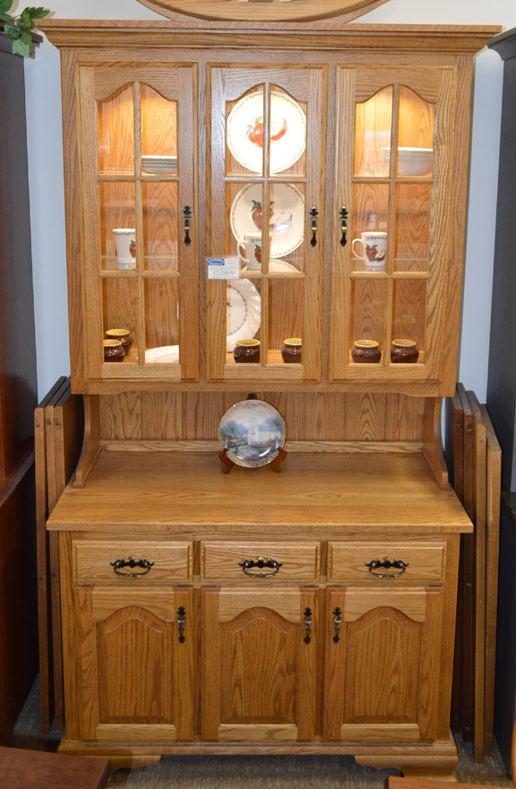 48" oak country hutch