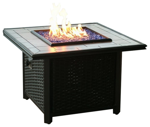 39 Square Wicker Fire Pit Tropical Pits By Virventures