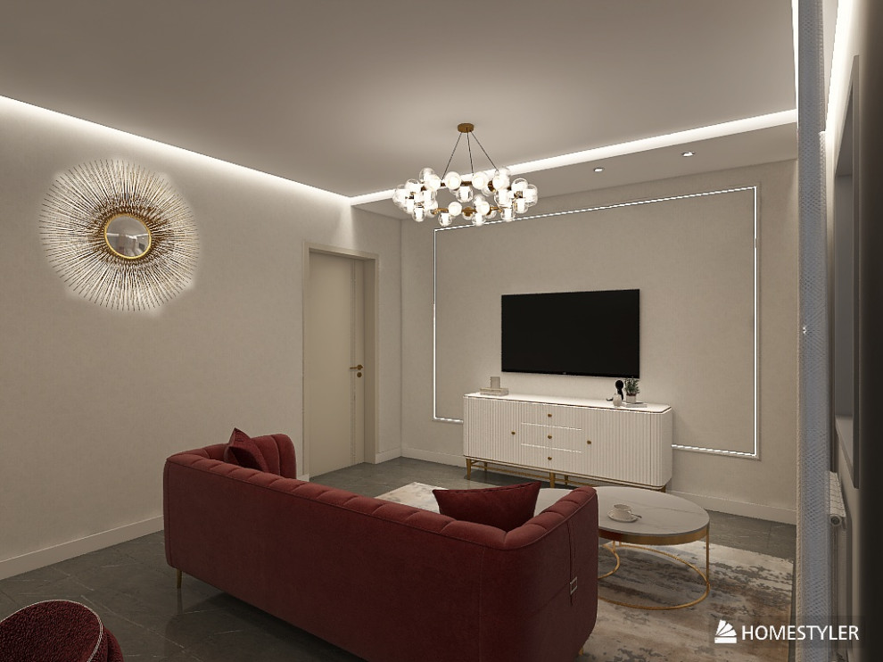 Кухня - гостиная в стиле ар деко