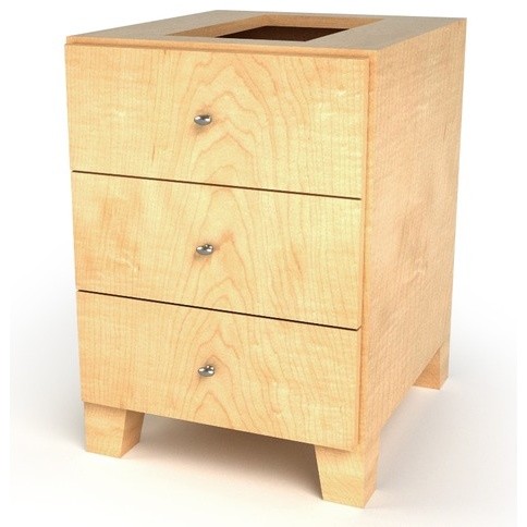 18" 1-Drawer Base Footed Cabinet