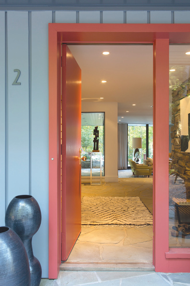 Photo of a midcentury entryway in New York.
