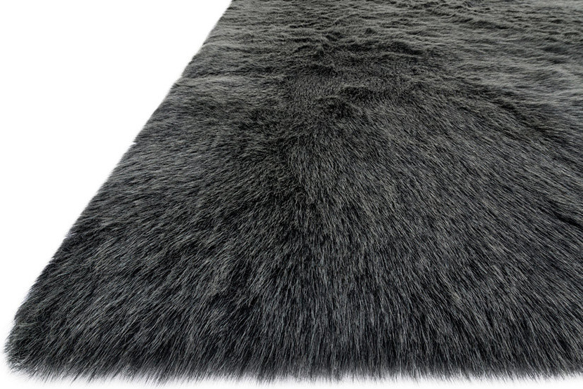 Loloi Finley Black and Charcoal, 10'x13' Contemporary Area Rugs