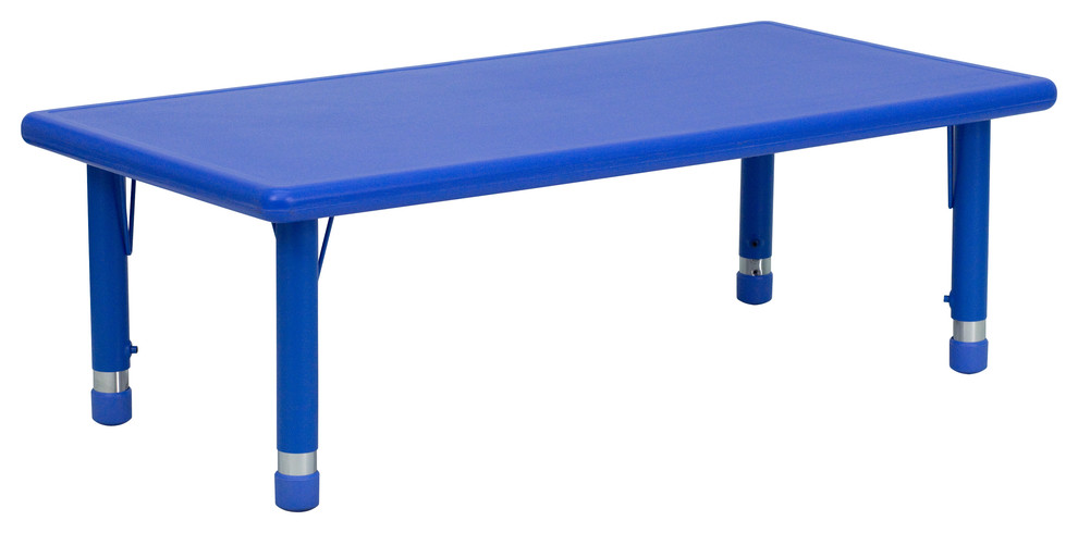 MFO 24''W x 48''L Height Adjustable Rectangular Plastic Activity Table