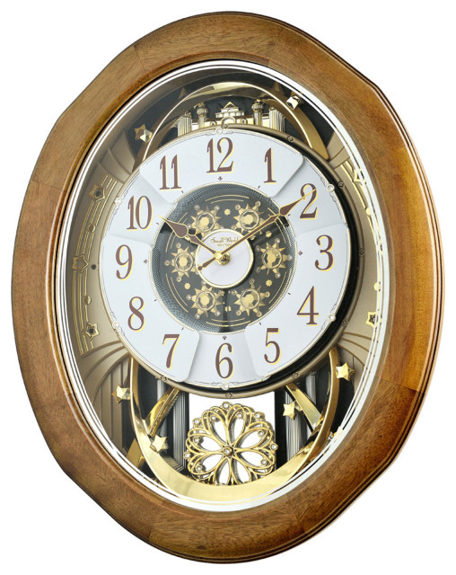 Joyful Anthology, Rhythm Small World Musical Motion Wall Clock Traditional Wall Clocks by