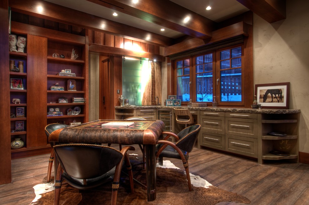 Inspiration for a transitional basement remodel in Calgary