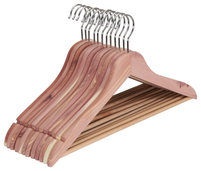 Slim Cedar Hangers Clothes Hangers by Household Essentials Houzz